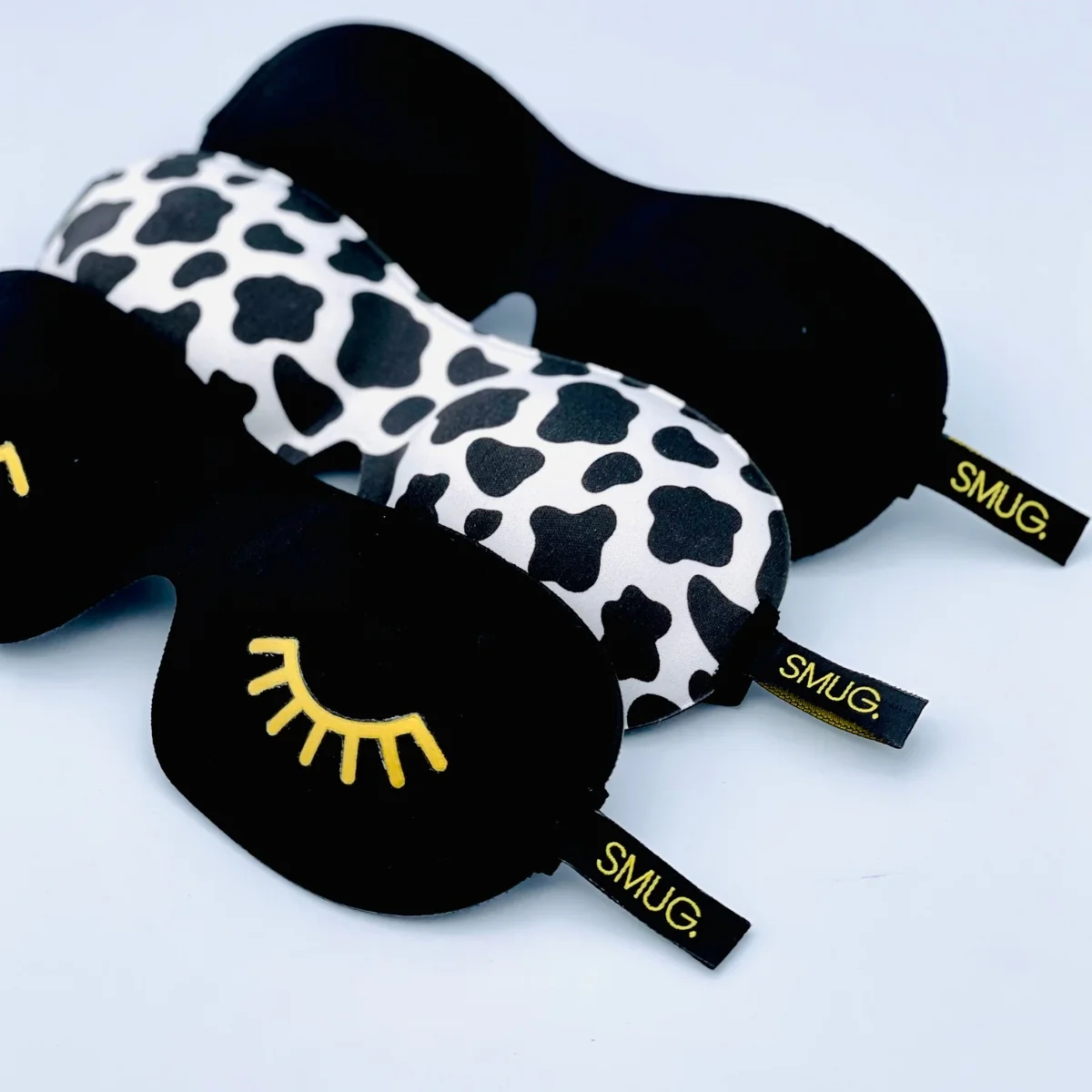 Contoured 3D Blackout Sleep Mask - Cow Print - Image 4