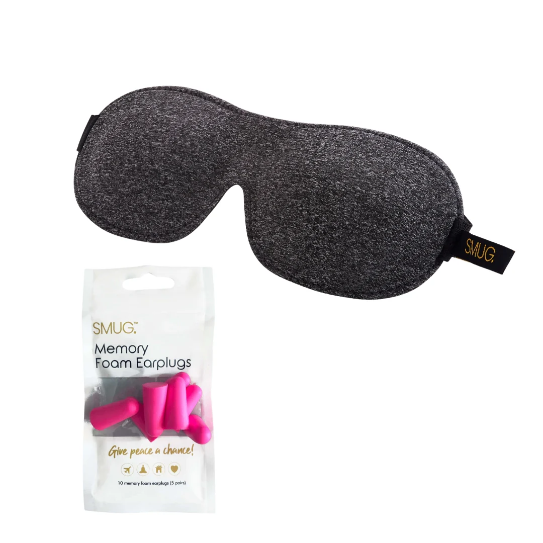 Contoured 3D Blackout Sleep Mask - Dark Grey Marl - Image 7