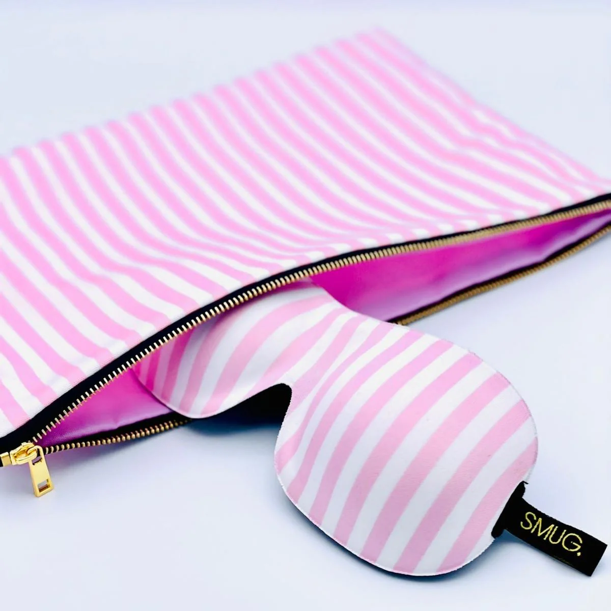 Contoured & Satin Sleep Mask Double Pack & Accessories Bag Set - Various Prints - Image 4