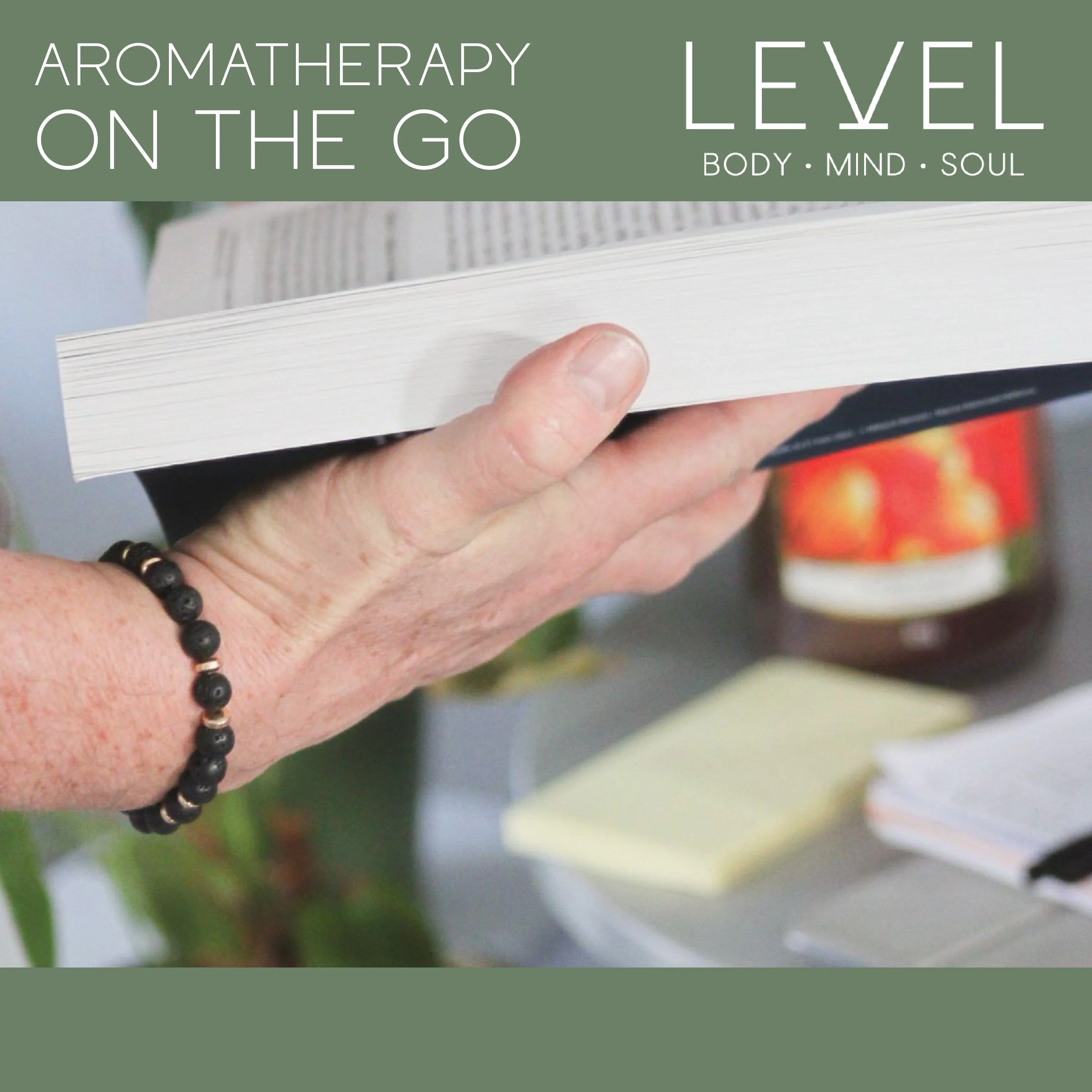 Lava Bead Aromatherapy Bracelet with Essential Oil - Centre - Image 3