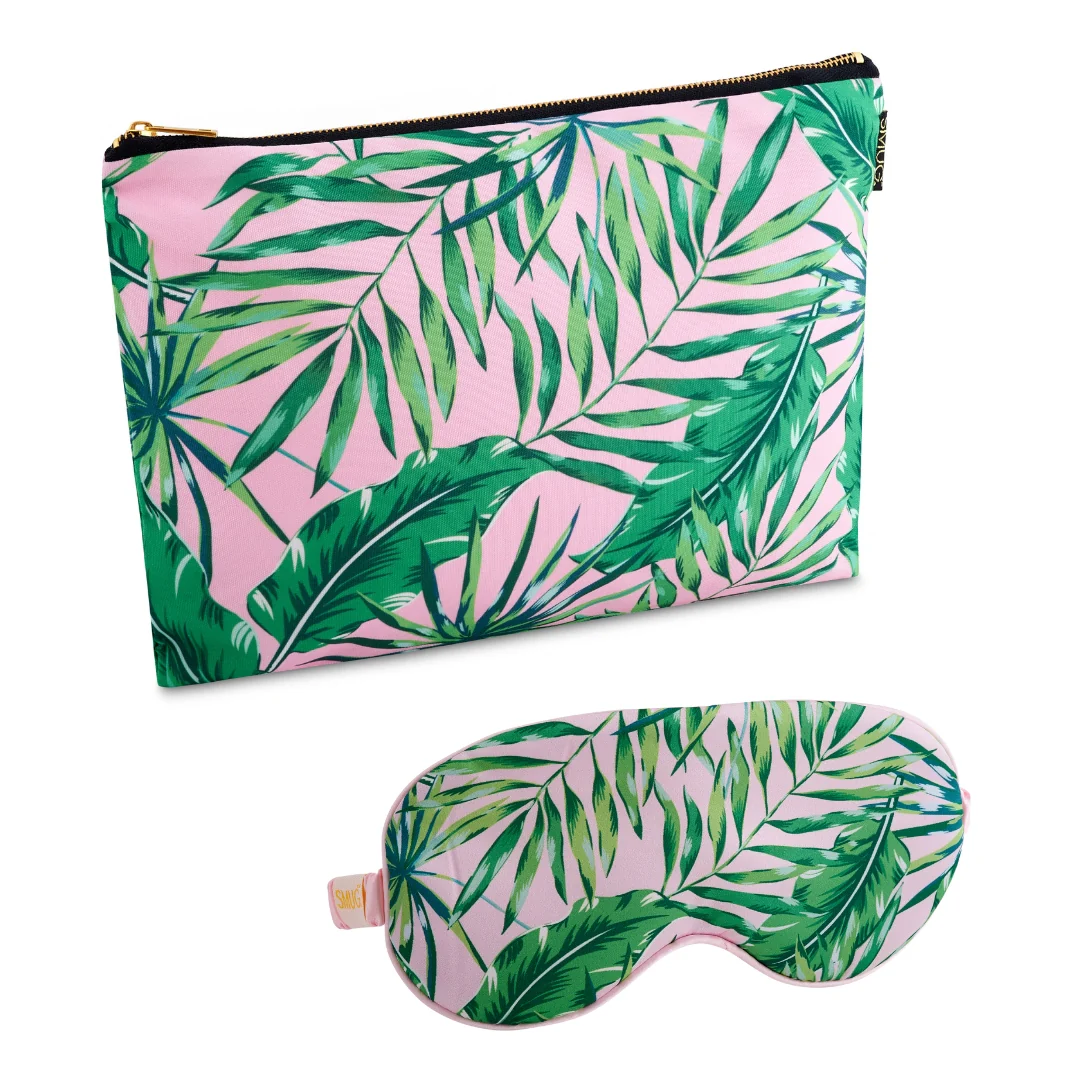 Satin Sleep Mask & Accessories Bag Set - Various Prints - Image 6