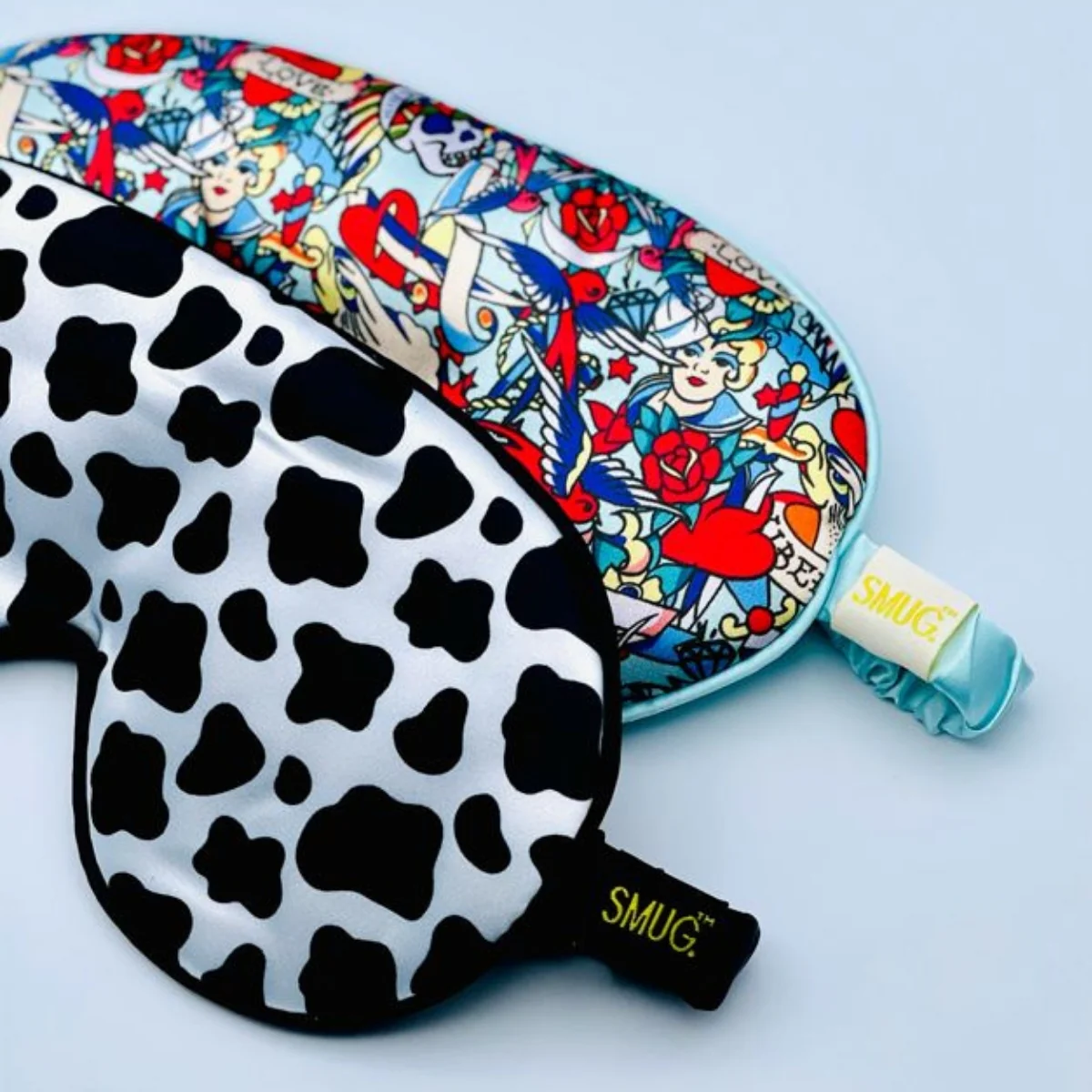 Satin Sleep Mask - Cow Print - Image 4