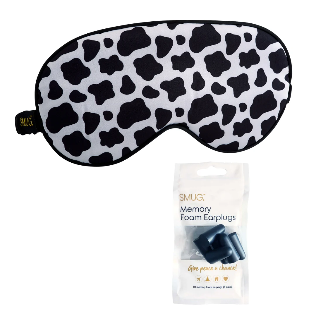 Satin Sleep Mask - Cow Print - Image 6