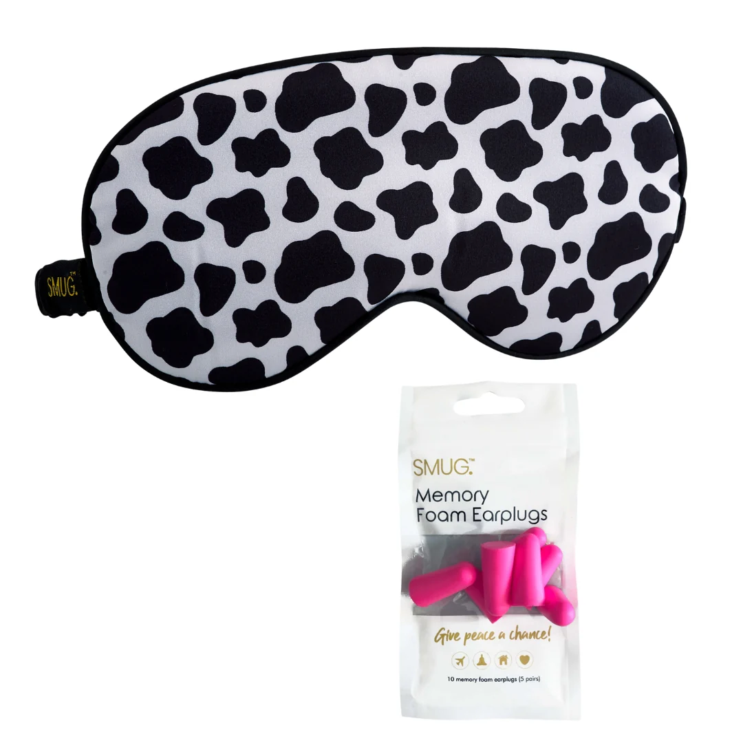 Satin Sleep Mask - Cow Print - Image 7