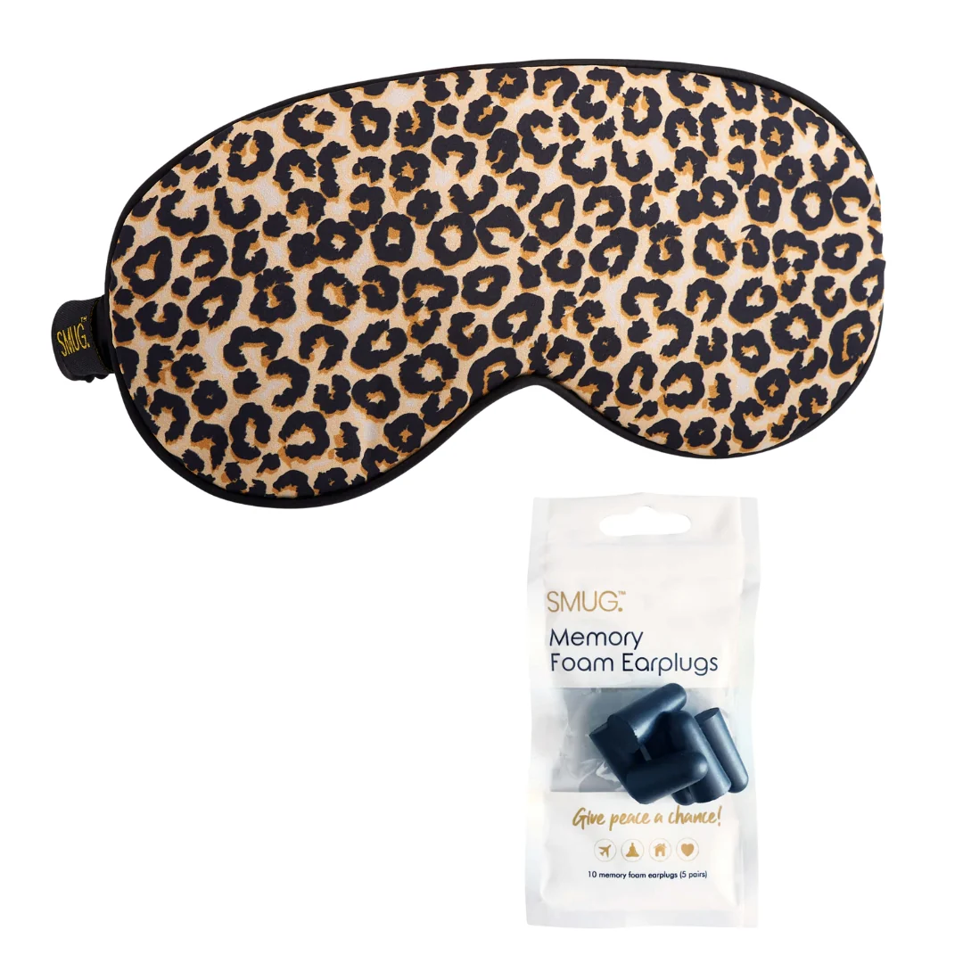 Satin Sleep Mask - Leopard Print - Image 5