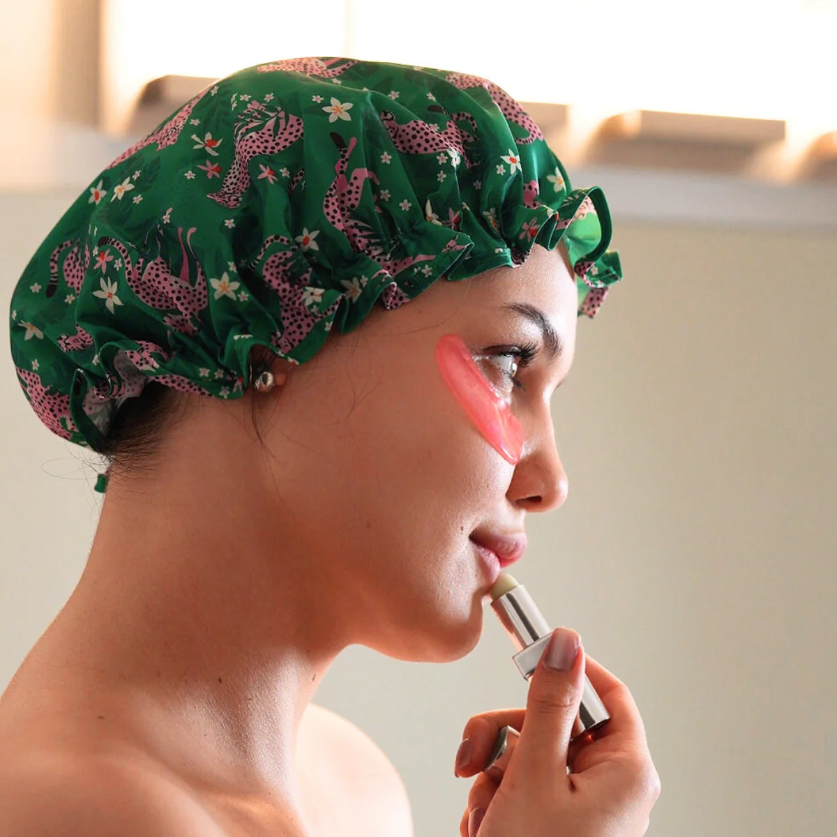 Shower Cap - Cheetah Print - Image 3