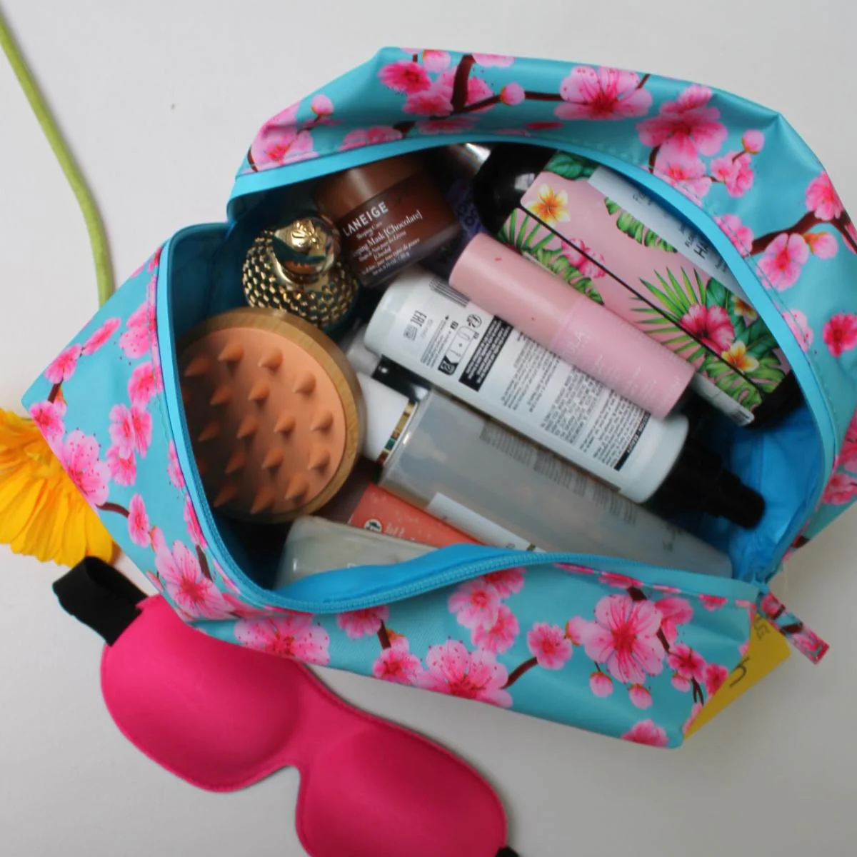 Wash Bag - Cherry Blossom Print - Image 3
